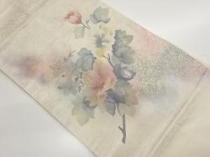 引箔螺鈿花々模様名古屋帯